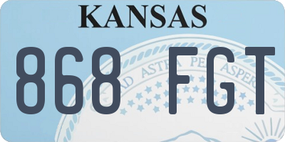 KS license plate 868FGT