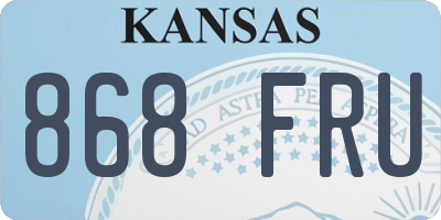 KS license plate 868FRU