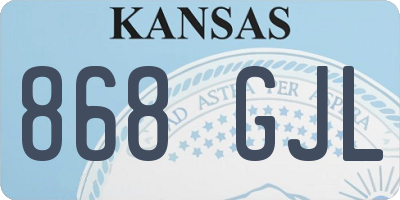 KS license plate 868GJL