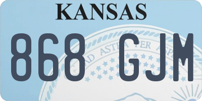 KS license plate 868GJM