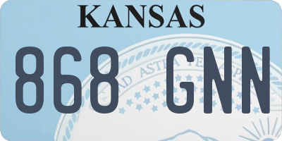 KS license plate 868GNN