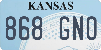 KS license plate 868GNO