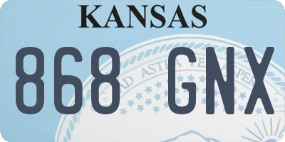 KS license plate 868GNX