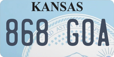 KS license plate 868GOA