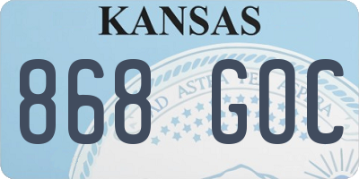 KS license plate 868GOC