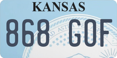 KS license plate 868GOF