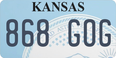 KS license plate 868GOG