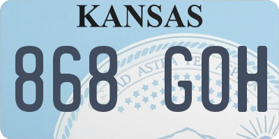 KS license plate 868GOH