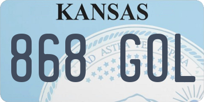 KS license plate 868GOL
