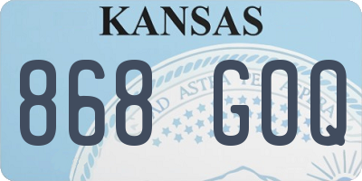 KS license plate 868GOQ