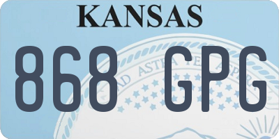 KS license plate 868GPG