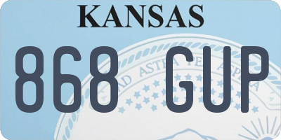 KS license plate 868GUP