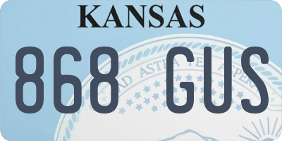 KS license plate 868GUS