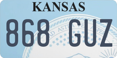 KS license plate 868GUZ