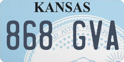 KS license plate 868GVA