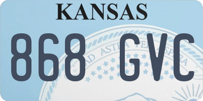 KS license plate 868GVC