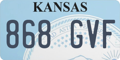 KS license plate 868GVF