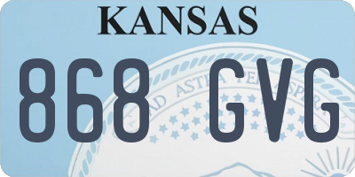 KS license plate 868GVG