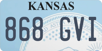 KS license plate 868GVI