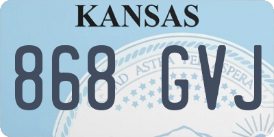 KS license plate 868GVJ