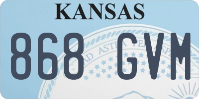 KS license plate 868GVM