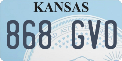 KS license plate 868GVO