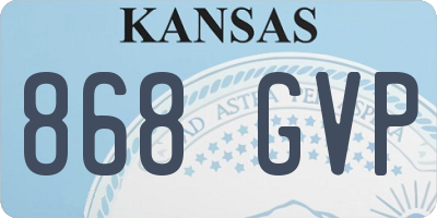 KS license plate 868GVP