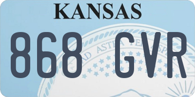 KS license plate 868GVR