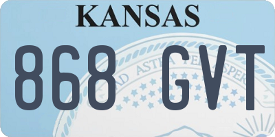 KS license plate 868GVT