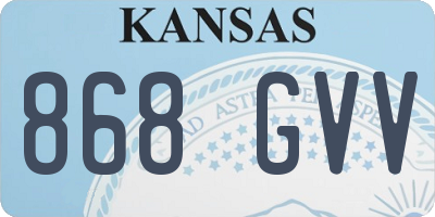 KS license plate 868GVV