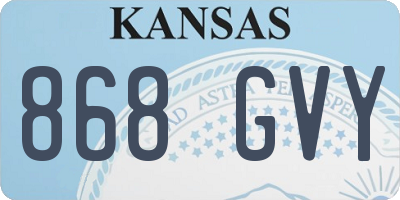KS license plate 868GVY