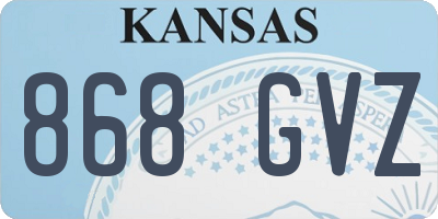 KS license plate 868GVZ