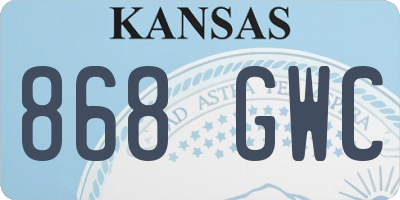 KS license plate 868GWC