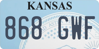 KS license plate 868GWF