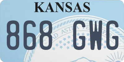 KS license plate 868GWG