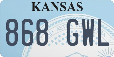 KS license plate 868GWL