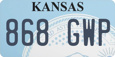 KS license plate 868GWP