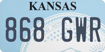 KS license plate 868GWR