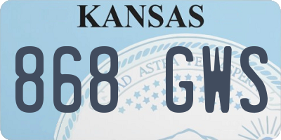 KS license plate 868GWS