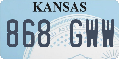 KS license plate 868GWW