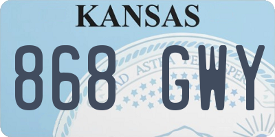 KS license plate 868GWY