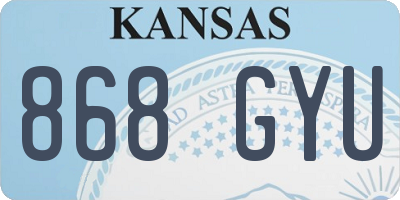KS license plate 868GYU