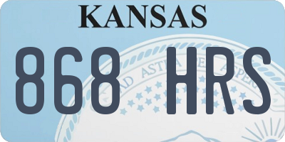 KS license plate 868HRS