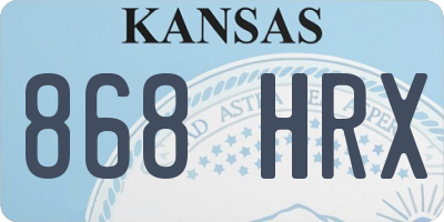 KS license plate 868HRX