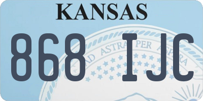 KS license plate 868IJC