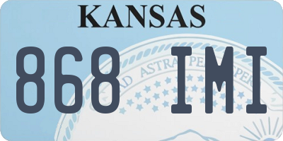 KS license plate 868IMI