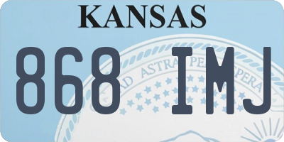 KS license plate 868IMJ