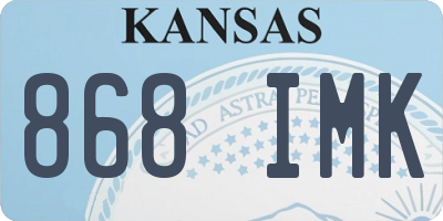 KS license plate 868IMK