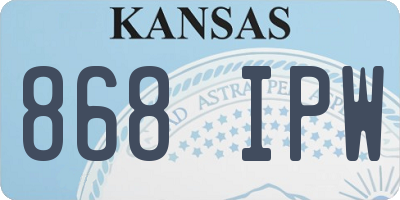 KS license plate 868IPW
