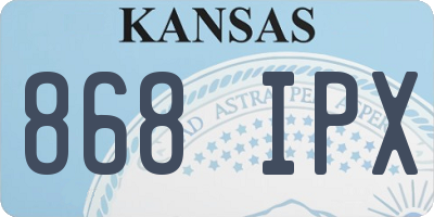 KS license plate 868IPX
